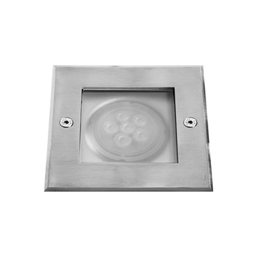 QUAD Lampada incasso LED anello inox + CS 72